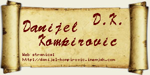 Danijel Kompirović vizit kartica
